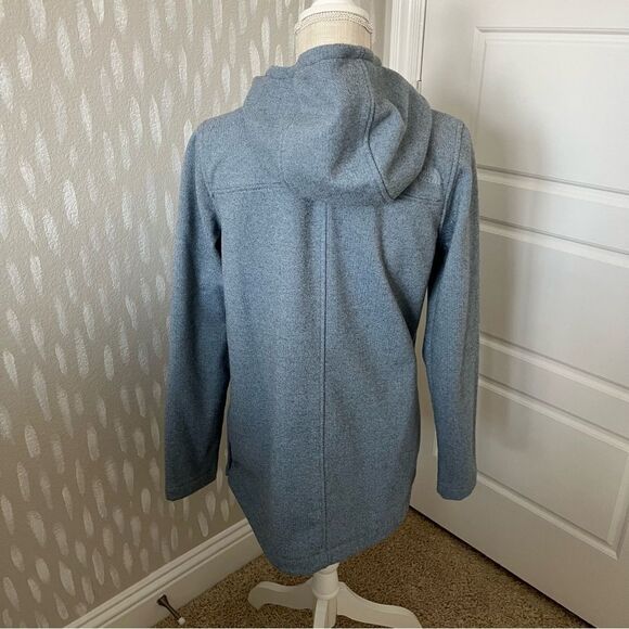 North Face Blue Button Hoodie Size Medium - Picture 2 of 7